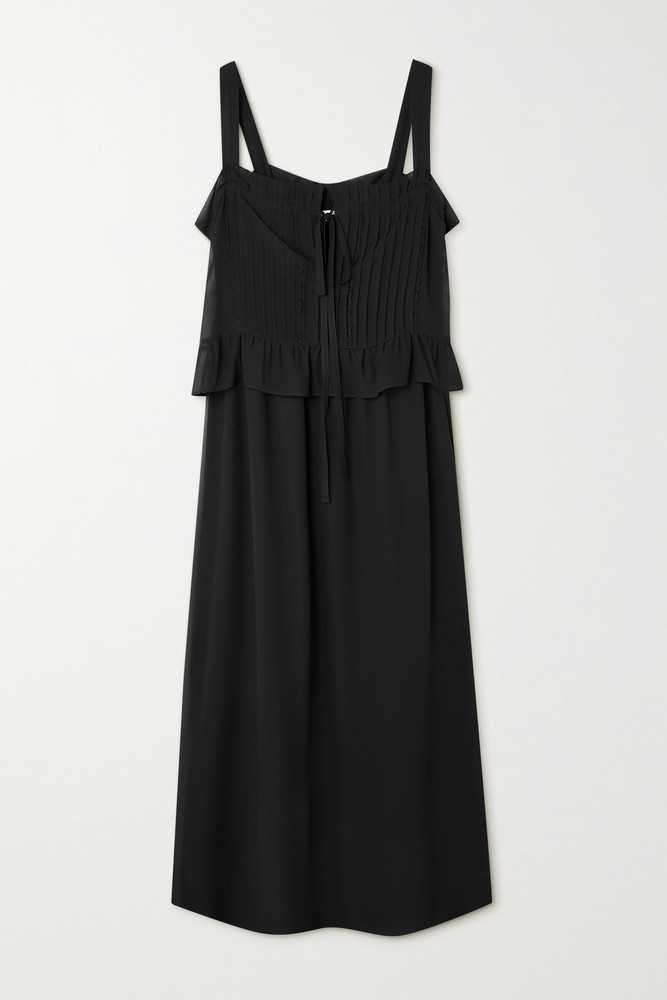 See By Chloé See By Chloé - Ruffled Georgette Maxi Dress - Black