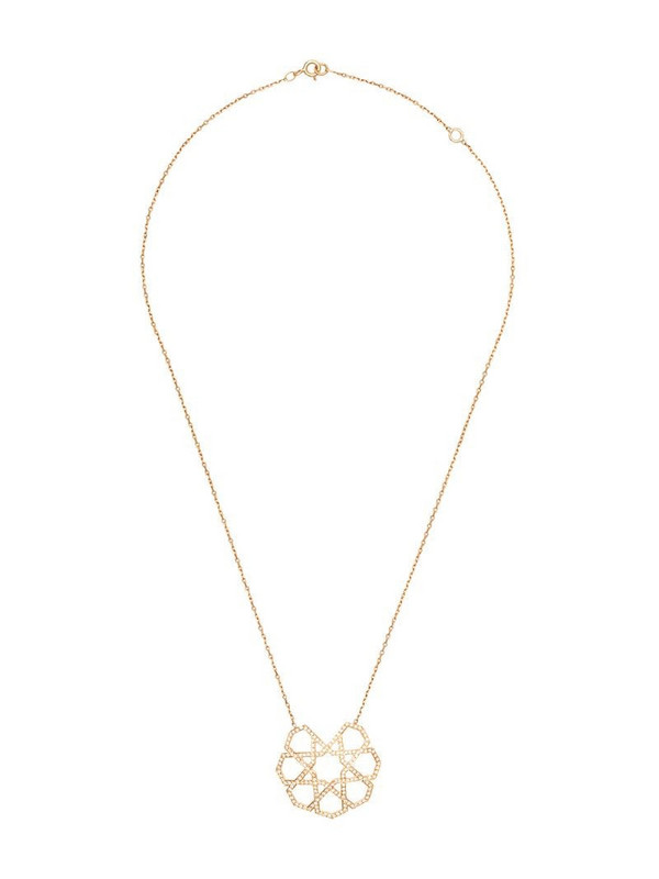 Ralph Masri 18kt yellow gold diamond geometric pendant necklace