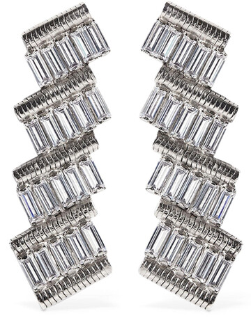 YUN YUN SUN Troil Crystal Pendant Earrings in silver