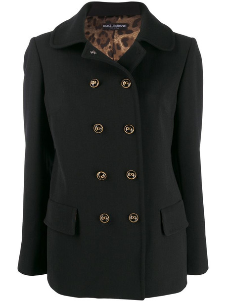Dolce & Gabbana collared coat in black