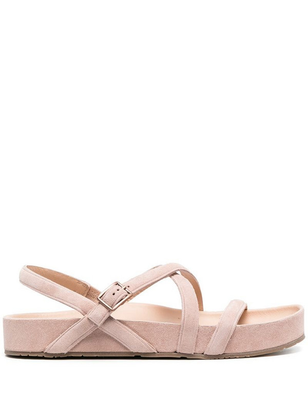 Pedro Garcia crossover-strap buckled sandals in pink