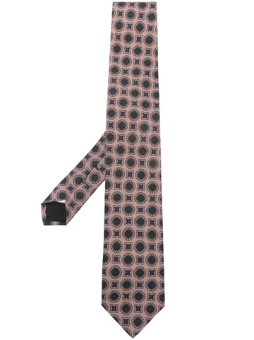 lardini abstract-pattern silk tie - pink