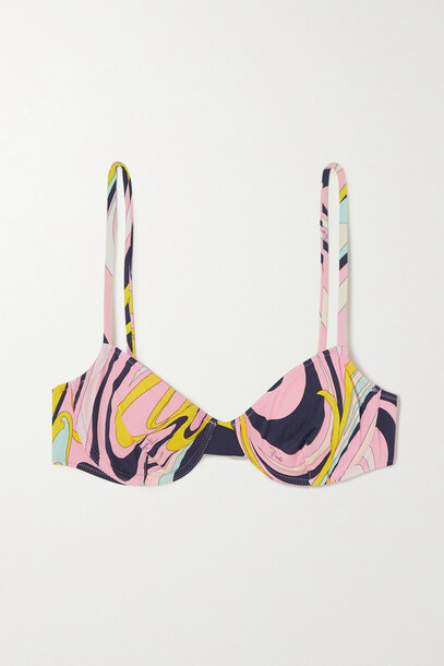 Emilio Pucci - + Net Sustain Printed Recycled Halterneck Bikini Top - Pink