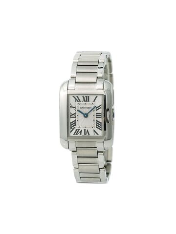cartier pre-owned tank anglaise 23mm - white