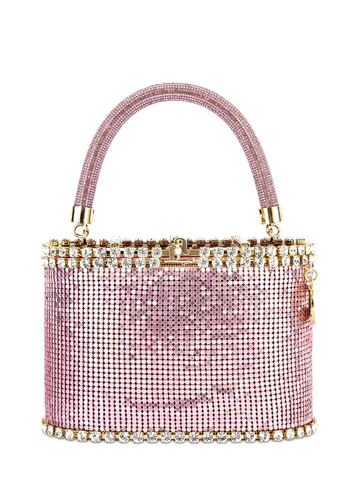 ROSANTICA Holli Groovy Sequined Top Handle Bag in pink
