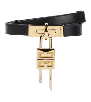Givenchy Turnlock leather belt in black