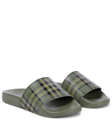 Burberry Vintage Check slides in green