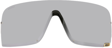 gucci gray mask sunglasses in grey / silver