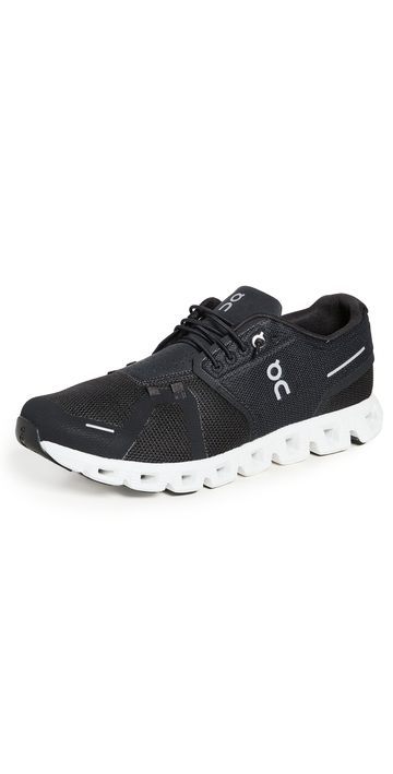 on cloud 5 sneakers black/white 12