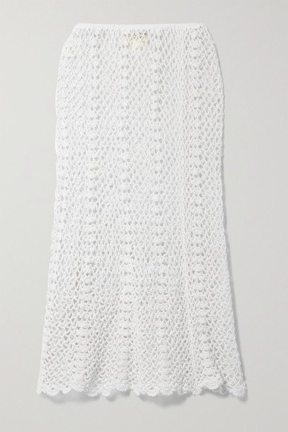 Nili Lotan - Zuria Crocheted Cotton Skirt - White