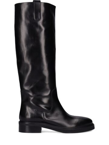AEYDE 45mm Henry Leather Tall Boots in black