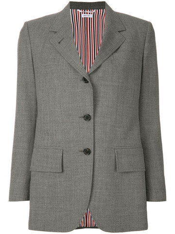 Thom Browne Wide Lapel Sport Coat in grey