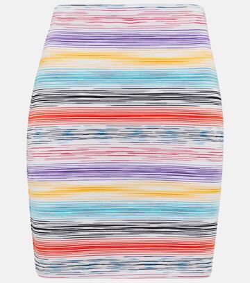 missoni mare striped knit miniskirt