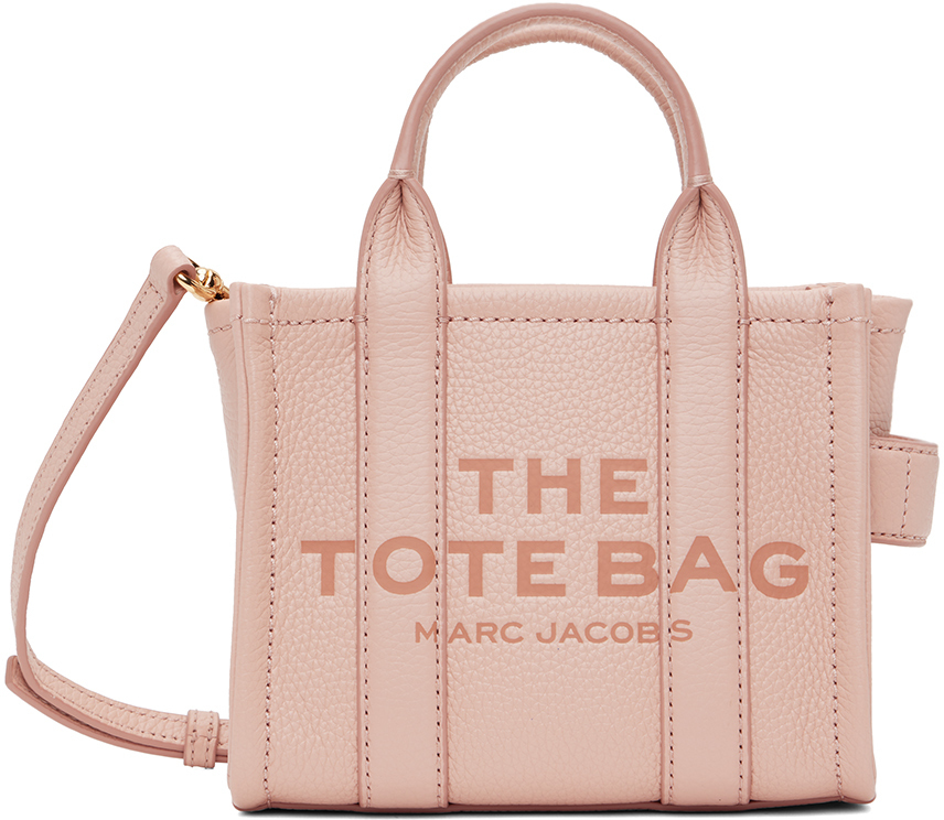 Marc Jacobs Beige Micro 'The Tote Bag' Tote in rose