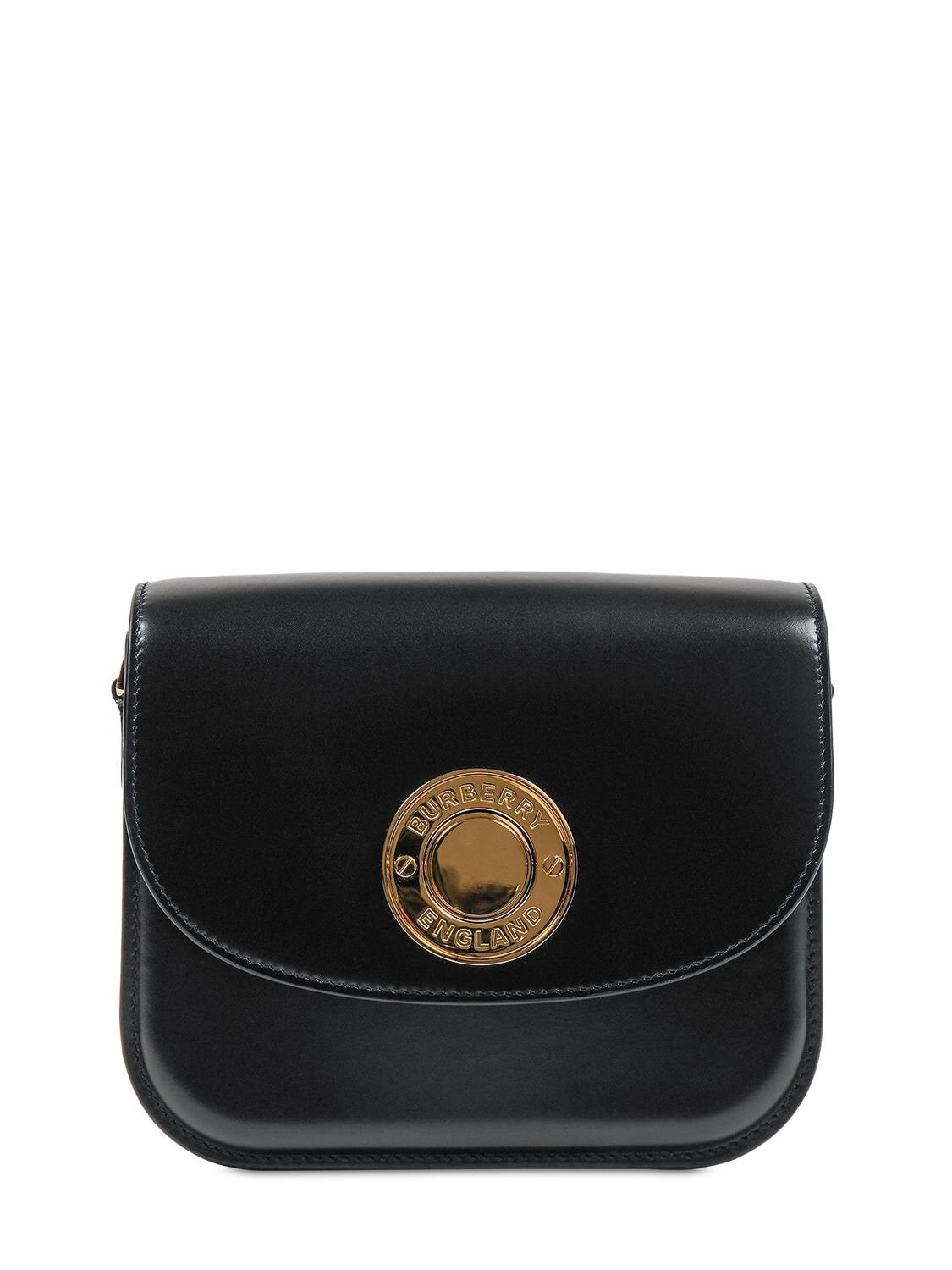 BURBERRY Note Small Leather Shoulder Bag in black