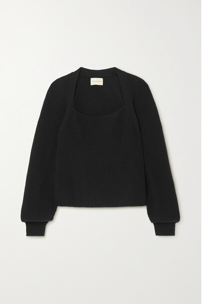 LOULOU STUDIO - Comino Ribbed Cashmere Sweater - Black