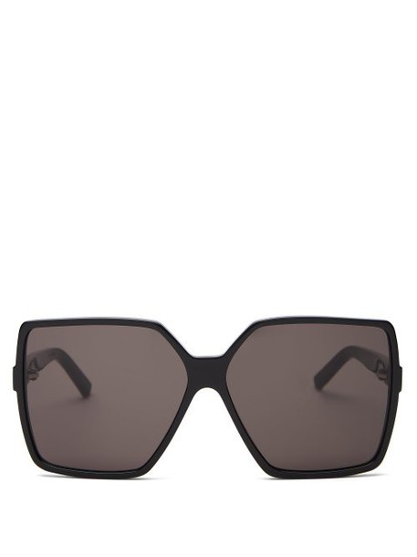 Saint Laurent - Betty Oversized Square Frame Acetate Sunglasses - Womens - Black