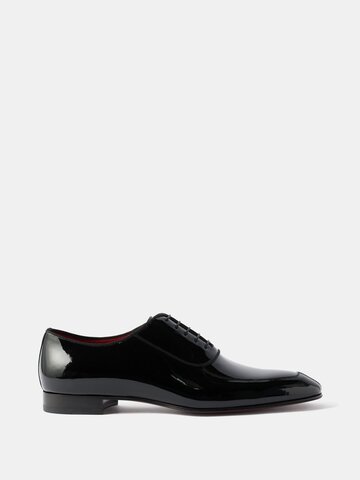 christian louboutin - lafitte patent-leather shoes - mens - black