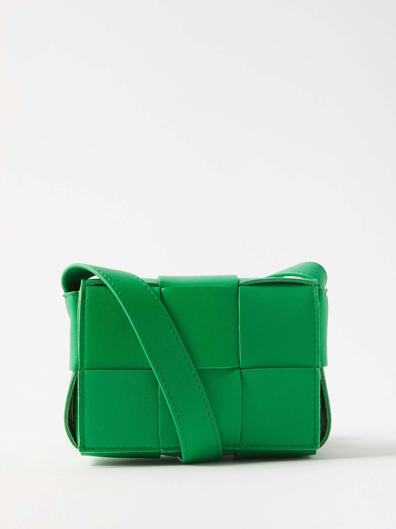 Bottega Veneta - Candy Cassette Mini Leather Cross-body Bag - Womens - Green