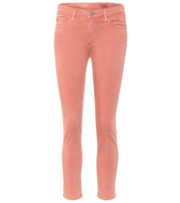 AG Jeans Prima crop mid-rise cigarette pants in pink