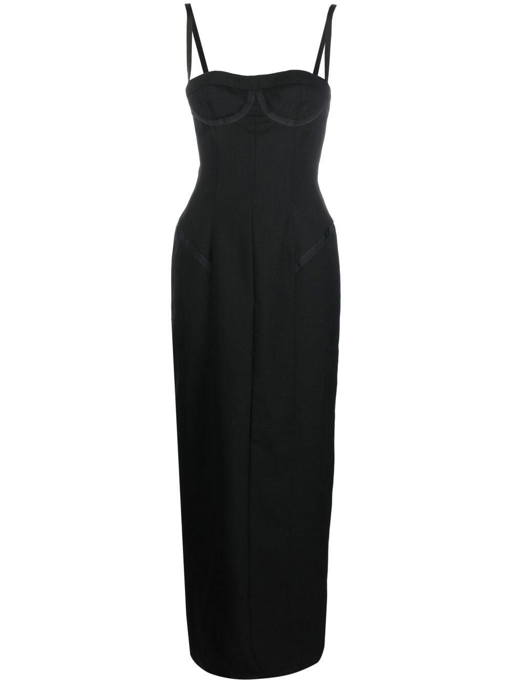 Thom Browne corset-style pencil dress - Black