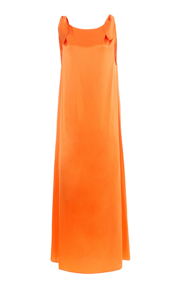 Bernadette Antwerp Wendy Silk-Satin Maxi Dress in orange