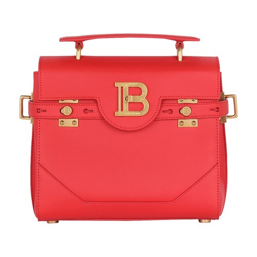 Balmain Red quilted leather B-Buzz 23 bag
