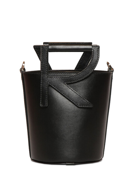ROGER VIVIER Small Rv Leather Bucket Bag in black