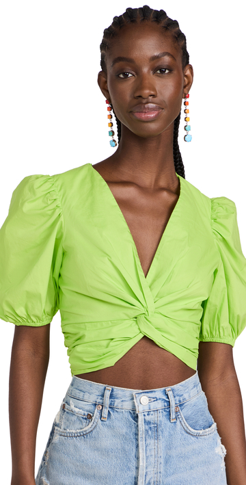 English Factory Twist Detail Top in green