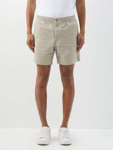 polo ralph lauren - prepsters cotton-blend twill shorts - mens - beige