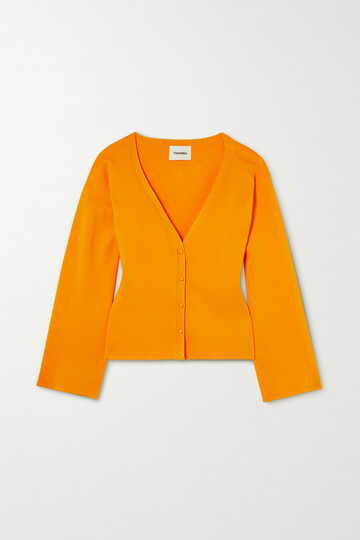 nanushka - mari knitted cardigan - orange