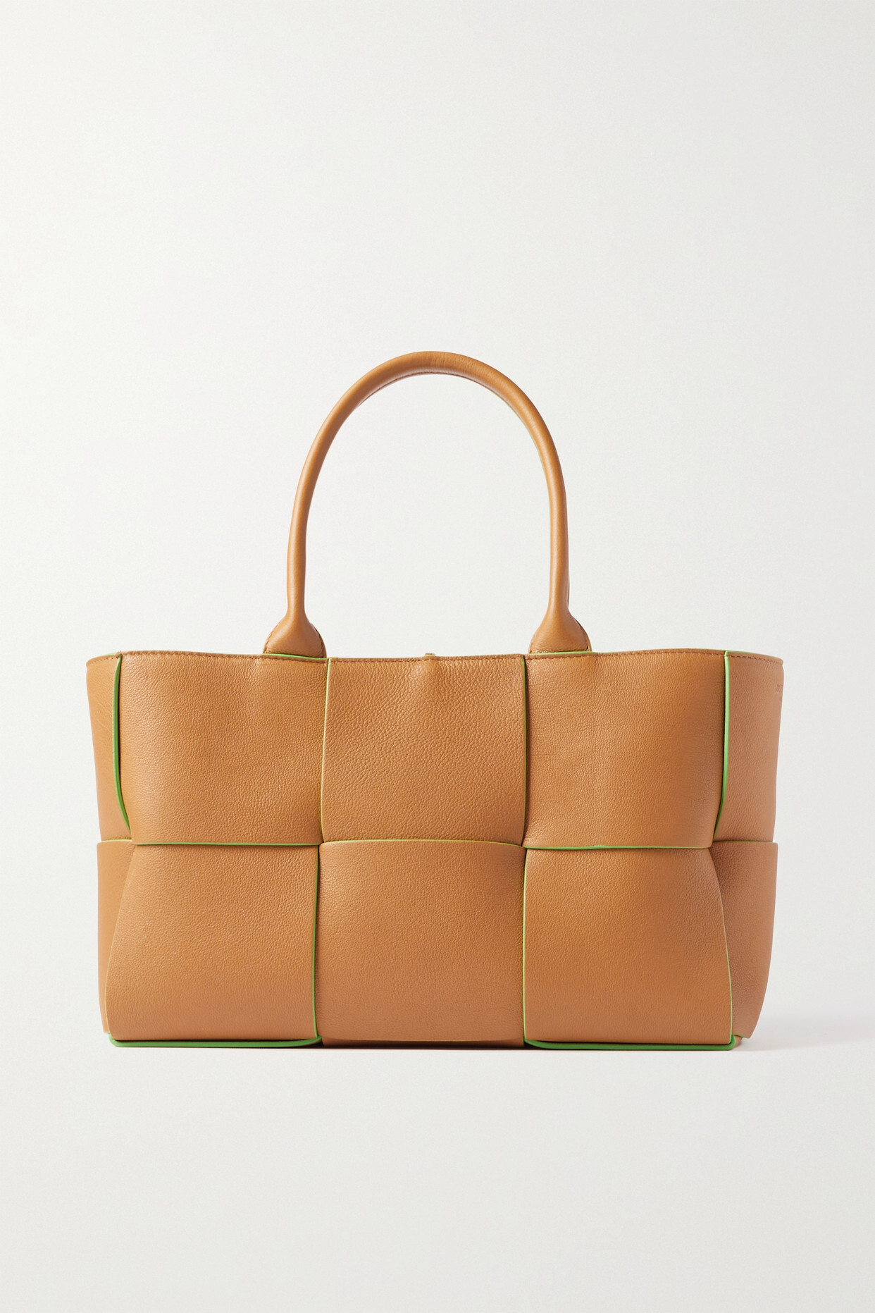 Bottega Veneta - Arco Small Intrecciato Textured-leather Tote - Brown