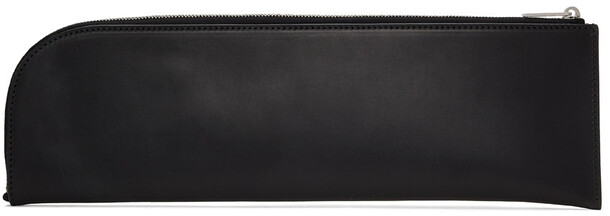 Rick Owens Black Leather Extended Pouch
