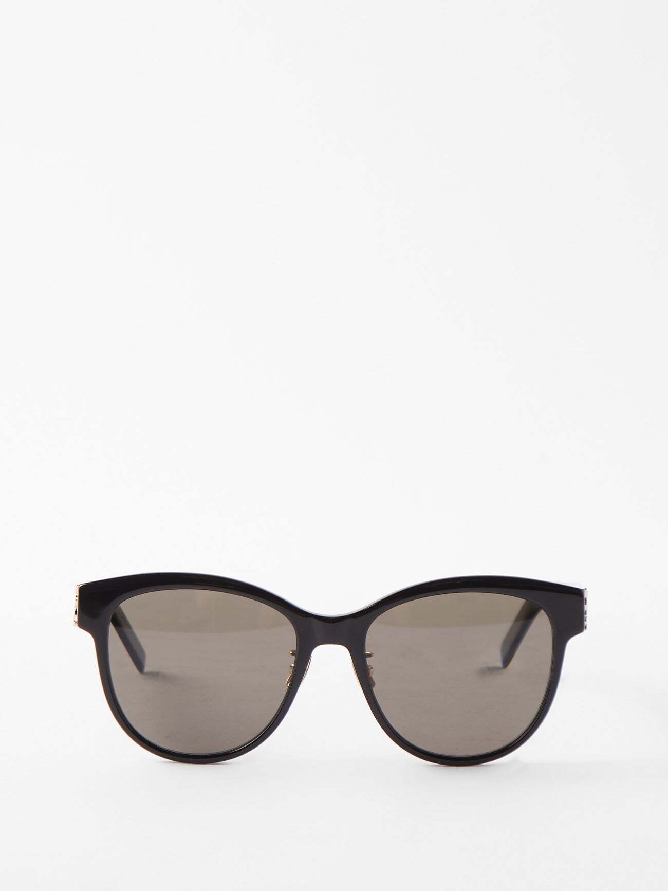 Saint Laurent Eyewear - Round Cat-eye Acetate Sunglasses - Womens - Black