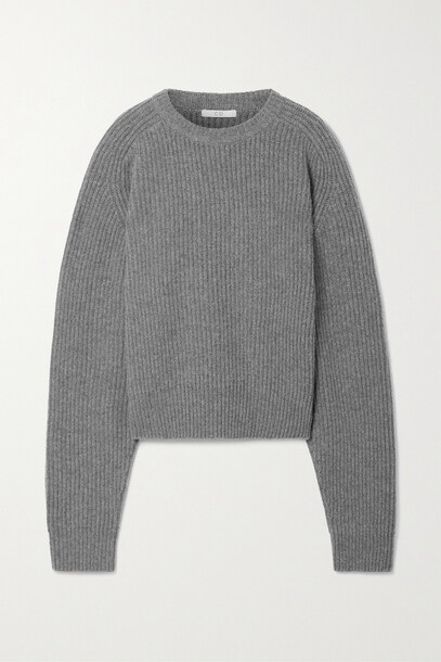 Co - Ribbed Wool And Cashmere-blend Sweater - Gray