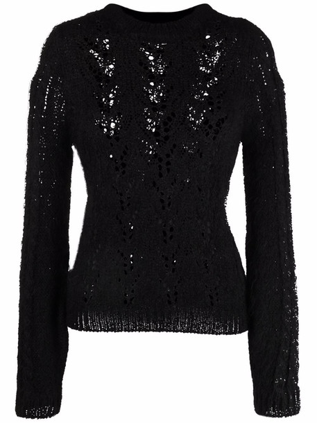 Dondup open-knit detail jumper - Black