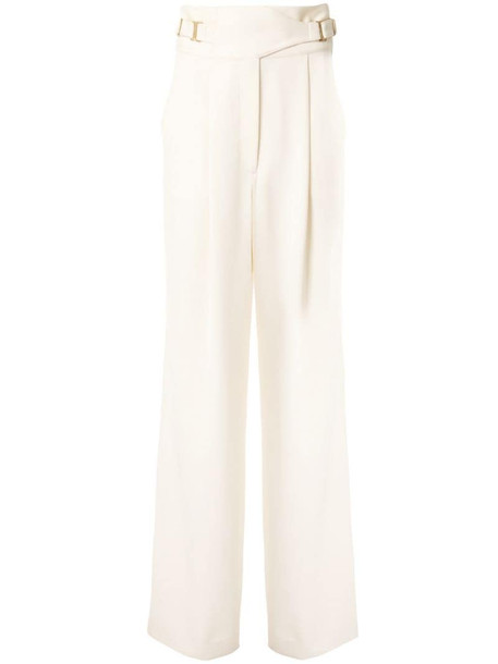Dion Lee draped interlock trousers in white