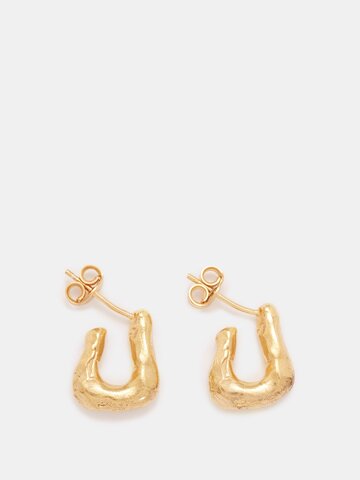 alighieri - the mini link of wanderlust gold-plated earrings - womens - yellow gold