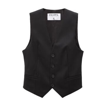 filippa k tailored vest in black