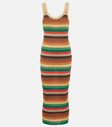 valentino lurex® striped midi dress