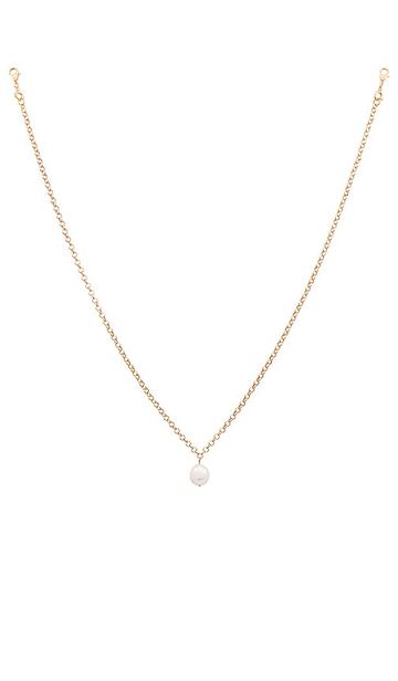 ettika pearl pendant back body chain in metallic gold