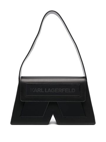karl lagerfeld k/essential k leather shoulder bag - black