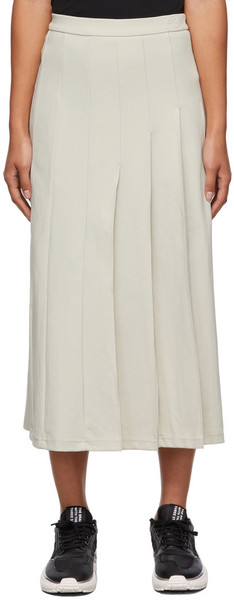 Y-3 Beige Classic Track Mid-Length Skirt in brown / clear