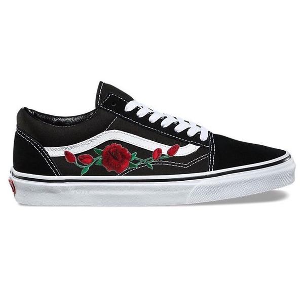 vans with a rose on the side