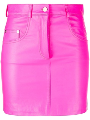 manokhi leather mini-skirt - pink