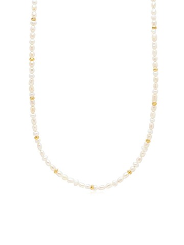 nialaya jewelry mini pearl necklace - white
