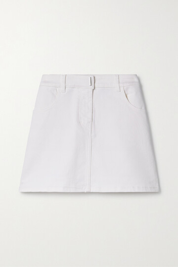 givenchy - denim mini skirt - white