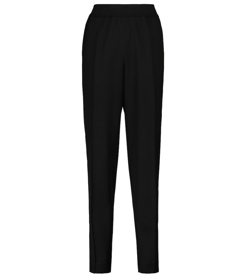 Jil Sander High-rise slim virgin wool pants in black