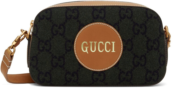 Gucci Khaki GG Supreme 'Script' Shoulder Bag