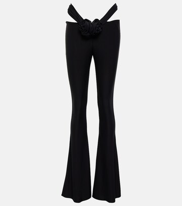 magda butrym ruched cutout flared pants in black